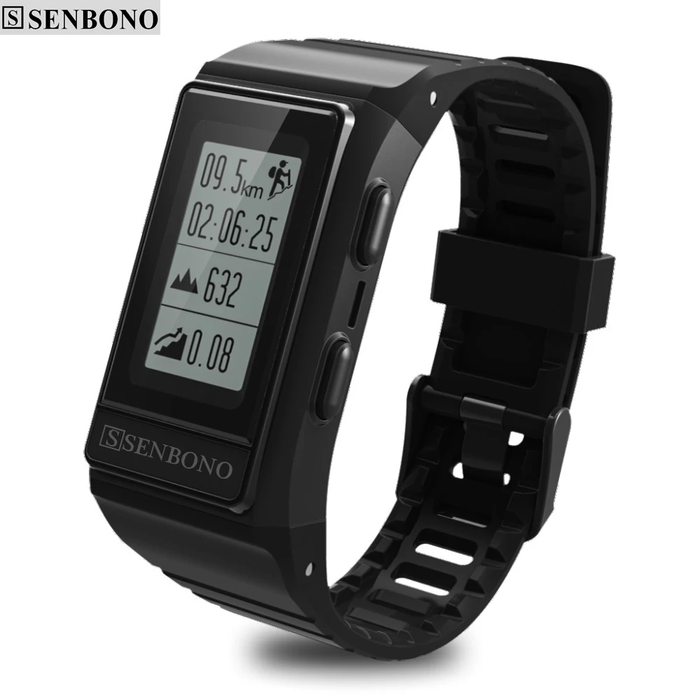 

SENBONO NEW GPS IP68 Waterproof Sport Smart band Monitor Cardiaco Activity Tracker Altitude Heart Rate Fitness Smart Bracelet