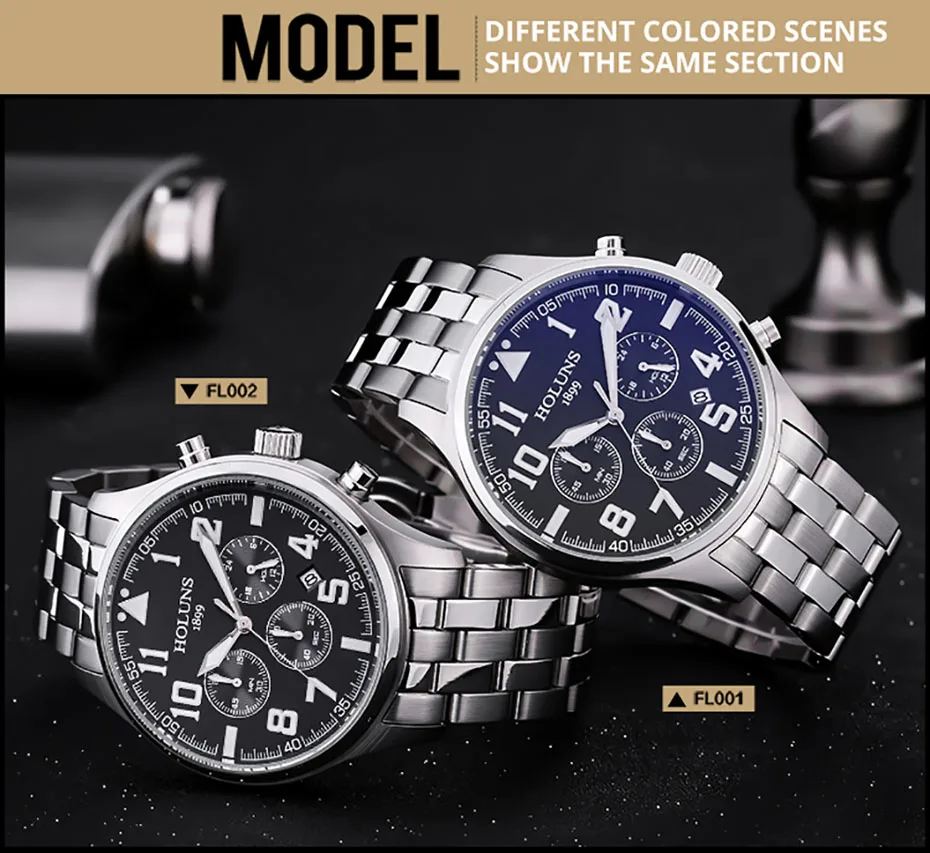 Holuns Mens Watches Brand Luxury Quartz Business Sport Wristwatch Classic Stainless Steel Waterproof Relogio Masculino (25)