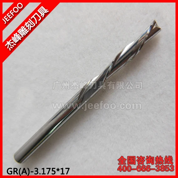 

3.175*17 (A Serie)Jeefoo Down Cut/Left-Helical Two Flutes Bits/Cnc Tools/ Router Bits /End Mills /For Acrylic / MDF/PVC/Aluminum
