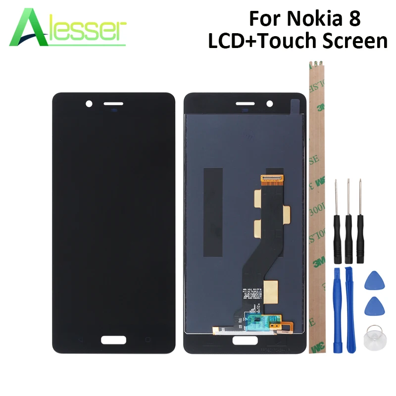 

Alesser For Nokia 8 LCD Display And Touch Screen Screen Digitizer Assembly Replacement Accessories For Nokia 8 +Tools +Adhesive