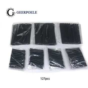 

127 pcs/lot Black 2:1 Flame Retardant Shrink Waterproof Anticorrosive Insulating Sleeve Wrap Wire Connector Repair