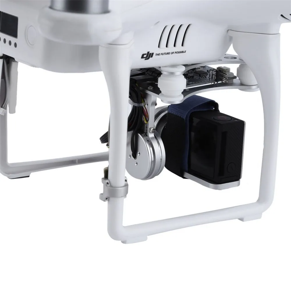Серебряный FPV 2 оси бесщеточный карданный с контроллером для DJI Phantom GoPro 3 4