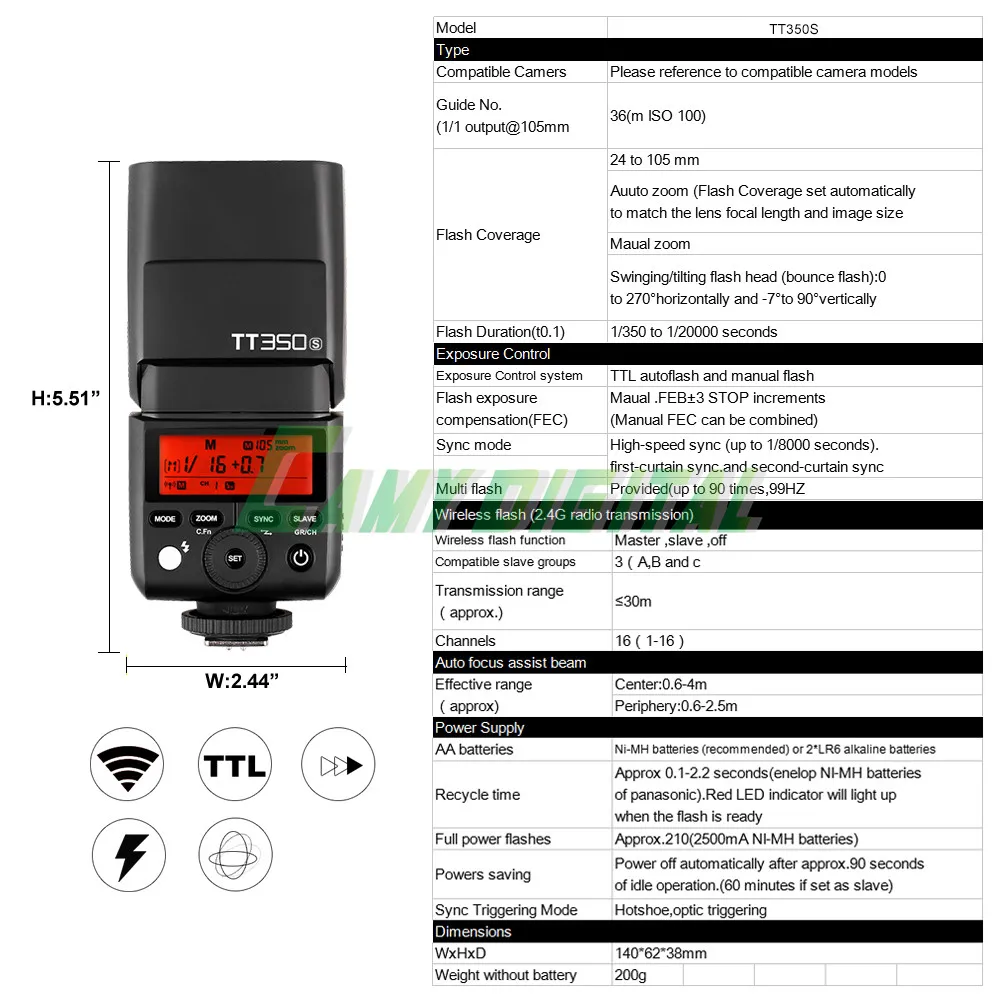 Godox TT350S For Sony Camera Flash (22)