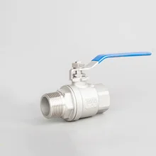 1/" 3/8" 1/" 3/4" " 2" BSPT полный порт 2 шт шаровой клапан 304 Нержавеющая сталь Вода газ масло