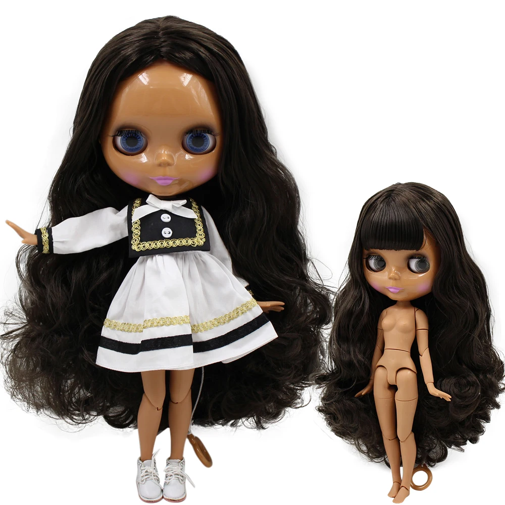 

ICY Nude Blyth doll No.950 Black hair JOINT body Chocolate skin Factory Blyth