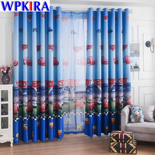 Blau Auto Cartoon Fenster Vorhang Wohnzimmer Jungen Kinder ... Blau Auto Cartoon Fenster Vorhang Wohnzimmer Jungen Kinder ...