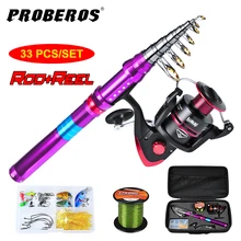 Хорошее качество 2010 катушка комбинированная телескопическая удочка спиннинговое колесо Набор рыболовных снастей с леской Крючки приманки сумка для хранения инструмент