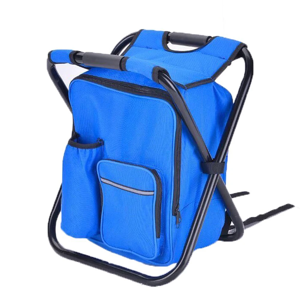 Multi Function Backpack Foldable Chair Fishing Chair With Cooler Bag