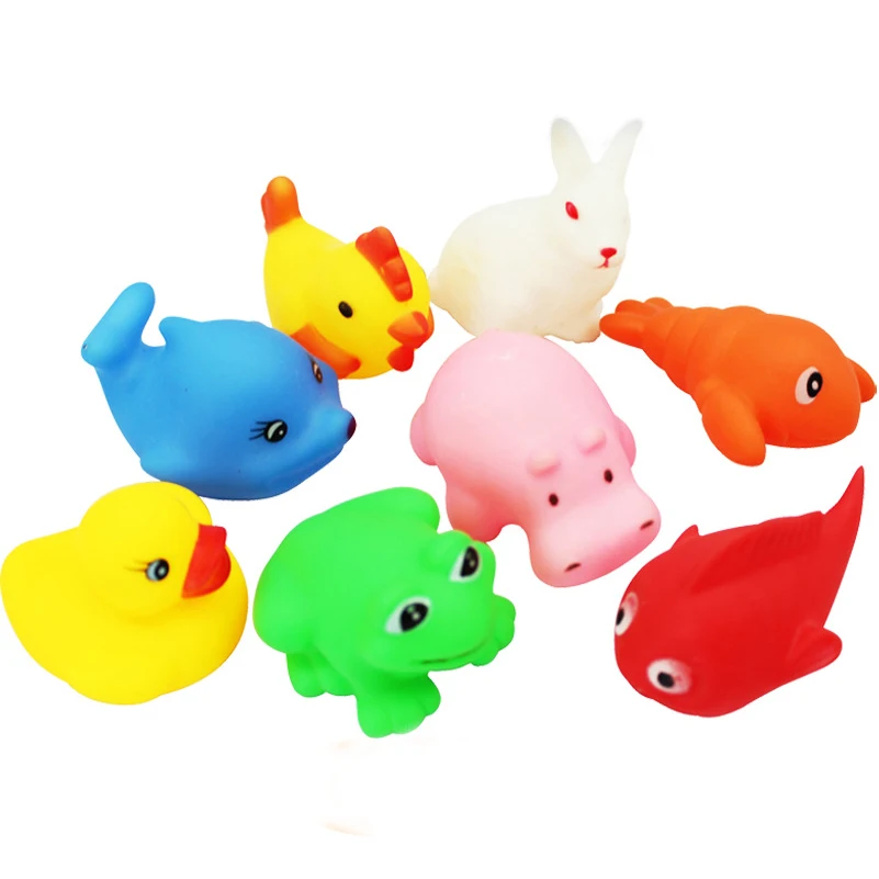 12 шт./партия, Игрушки для ванны для новорожденных, милые мини ...