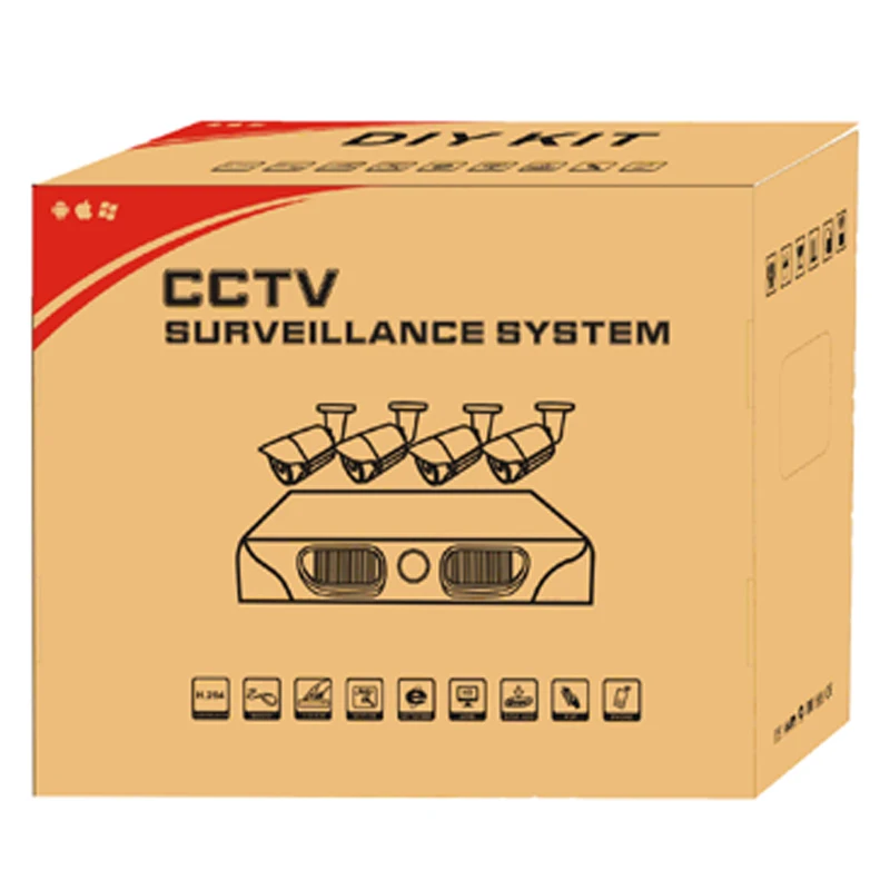 4 шт 720 P PLC Пуля IP Камера с 1080 NVR DIY Kit на основе Мощность проводной Технология P2P