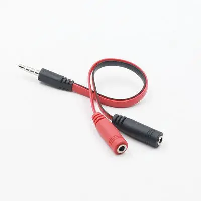 25pcs 3 5 mm Gold Plated Headphone Earphone Audio Cable Micphone Y Splitter Adapter 1 Female to 2 male Connected Cord to Laptop