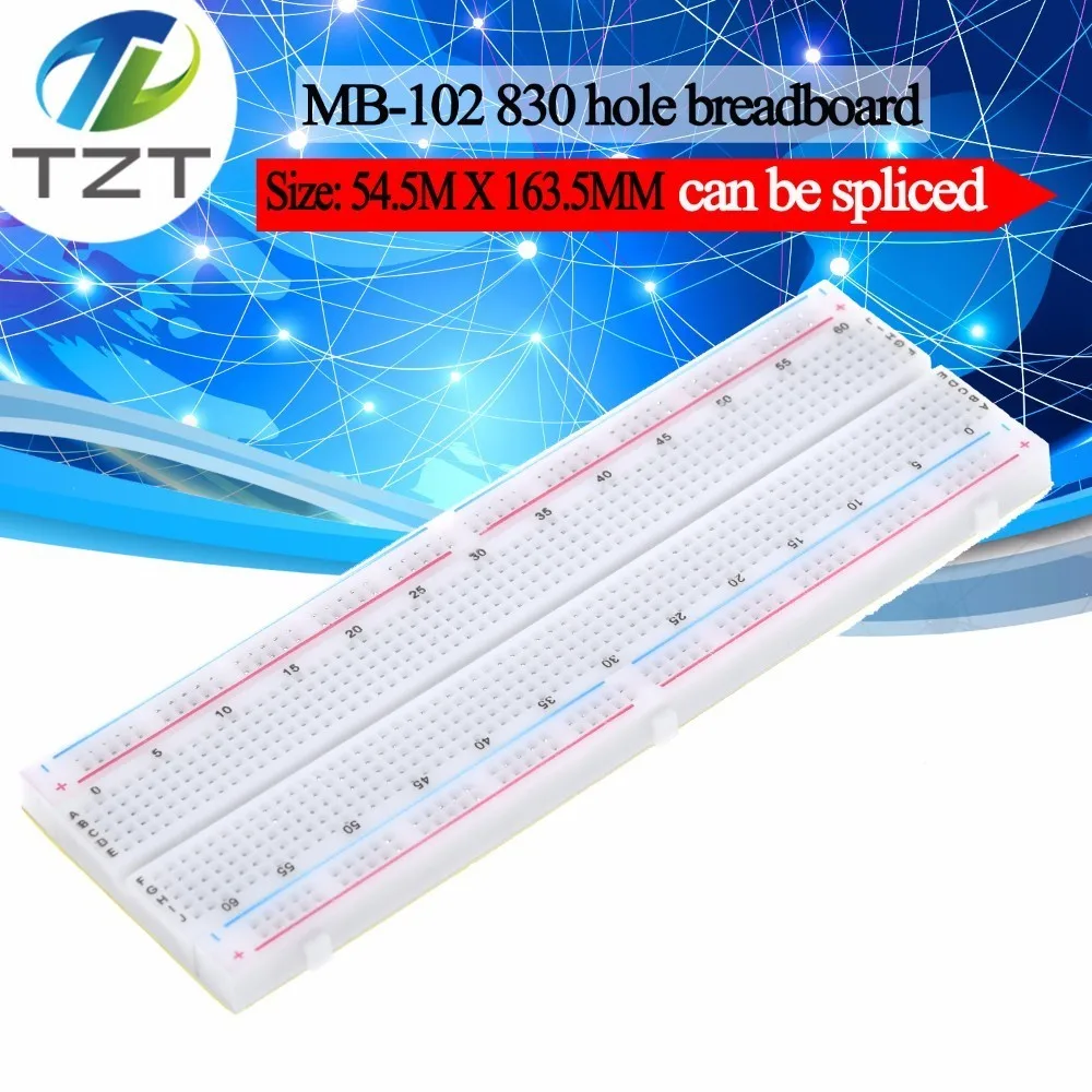 

Breadboard 830 Point Solderless PCB Bread Board MB-102 MB102 Test Develop DIY for arduino