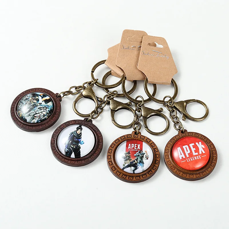 

10 pcs/lot Hot game Apex legends Logo Fashion Handmade metal keychain keyring Pendants action figure toy gifts