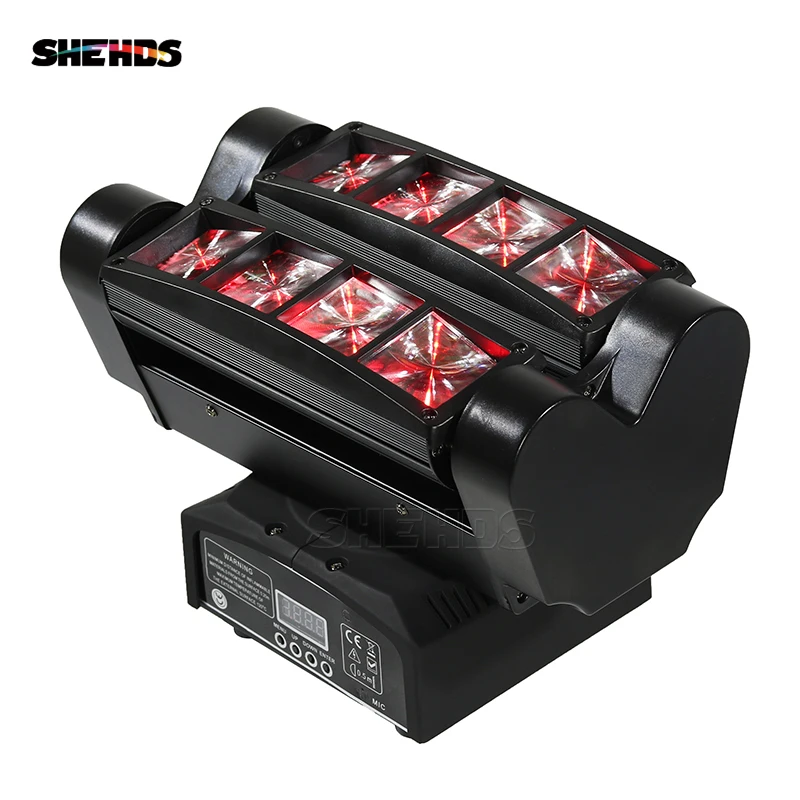 Mini LED Beam 8x10W 4IN1 RGBW Spider Moving Head Beam Light DMX Led Light Beam Angle Led Stage Lights DJ Party цена Mini LED Beam 8x10W 4IN1 RGBW Spider Moving Head Beam Light DMX Led Light Beam Angle Led Stage Lights DJ Party цены онлайн