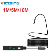 VicTsing 1m 8mm Endoscope Camera WiFi Borescope IP68 Waterproof 8 LED Inspection Camera 1600*1200 HD Camera for iPhone Android  