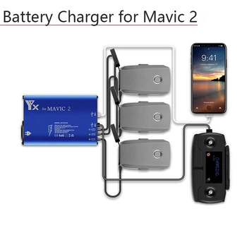 

Multi Battery Charger 5 in 1 Intelligent Charging Hub for DJI Mavic 2 Zoom/Pro Smart Phone Remote Controller Adapter Accessories