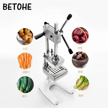 

BETOHE Manual Cut French Fries Machine Potato Cutter Chips +3 Blades Fruit and Vegetable Making Machine