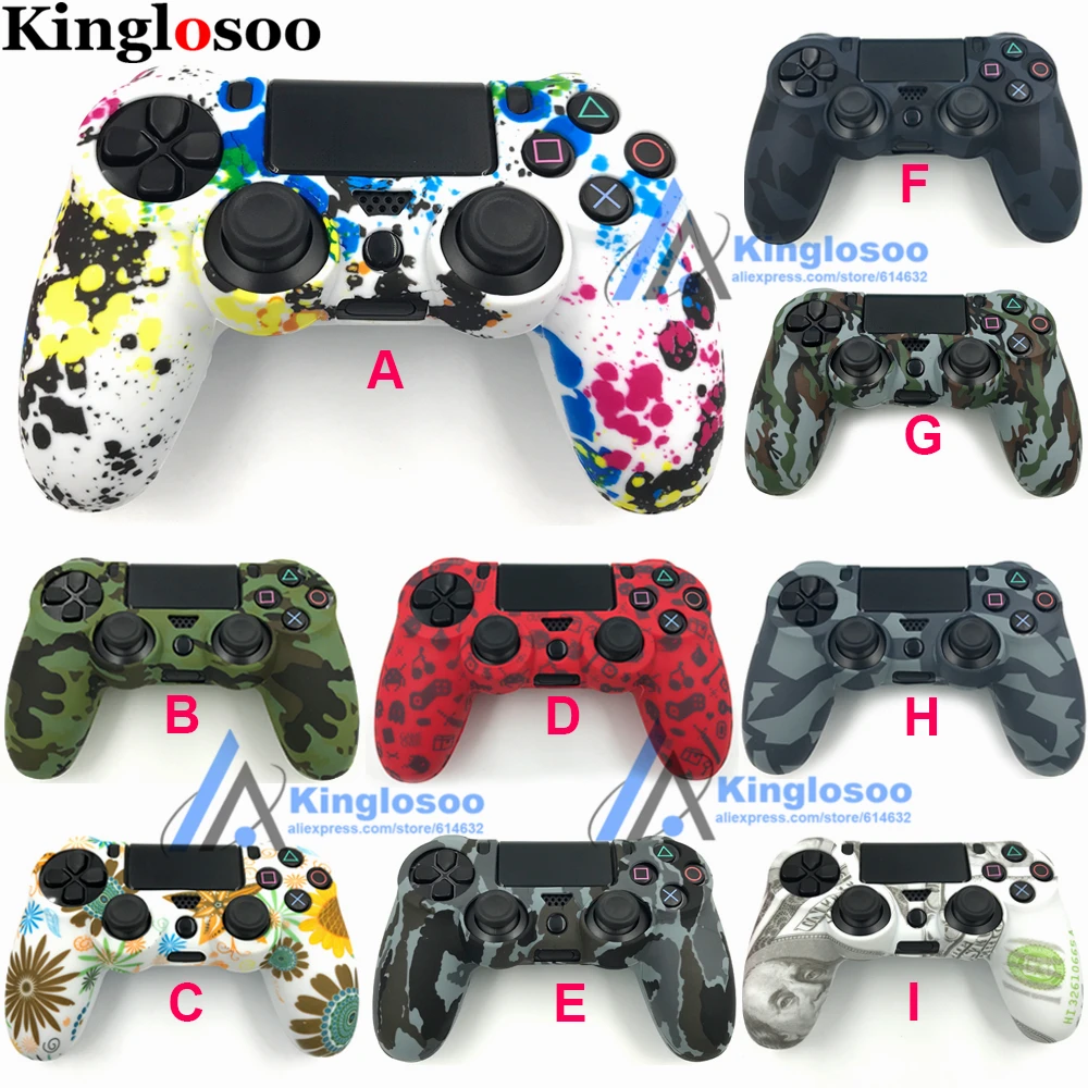 

10PCS Protective Silicone skin case Gel cover Soft Rubber sleeve for for Dualshock 4 Playstation 4 PS4 Pro Slim Controller