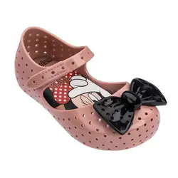 Мини Мелисса Микки лук Бразилия оригинальный пластиковые сандалии для девочек 2019 Лето Девочки туфли принцессы для девочек сандалии