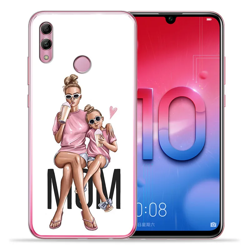 Роскошные Детские для мамы и дочери, queen женщина для huawei Honor 10 9 8 8X 8C 7A 7C 7X7 6X 6A Lite чехол для телефона защитный корпус чехол с мультипликационным принтом - Цвет: 1208