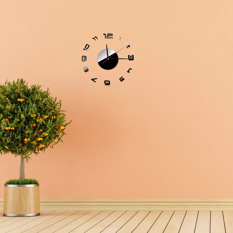 

Fashion Digital DIY Self Adhesive Interior Wall Creative Decoration Clock art removable wall sticker mirror wall stickers #7
