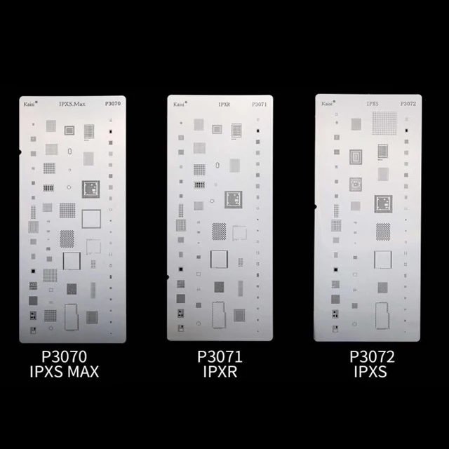 

High quality New arrive IC Chip BGA Reballing Stencil Kits Set Solder template for iphone X XR XS XS MAX 8 7 Universal Stencils