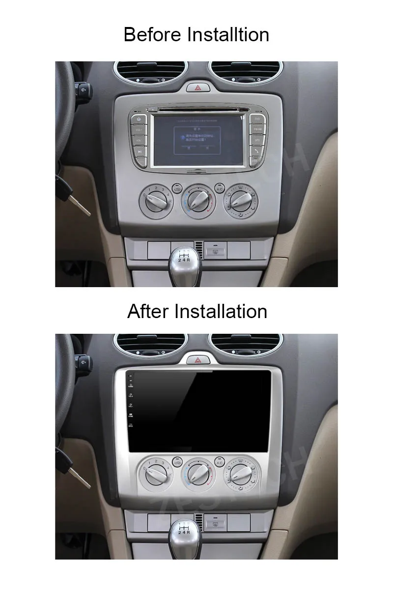 Discount Android 9.0 IPS 9" radio car dvd multimedia player for Ford Focus 2 2005-2011 car headunit 1 din gps multimedia stereo Bluetooth 19