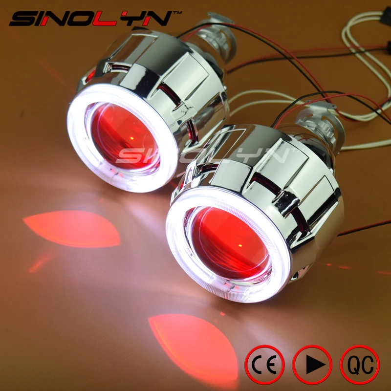 SINOLYN Car/мотоцикл свет 2 5 ''HID Биксенон объектив проектора фар Ангел Дьявол демон
