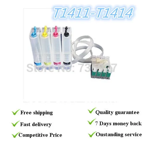 

(Without ink)CISS T1411 T1412 T1413 T1414 ,Suit for EpsonME 32,33,320,330,35,350 620FW,with permanent chips