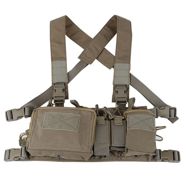 Tactical Chest Rig X Harness Vest Carrier Armor Army Rifle Pistol ...