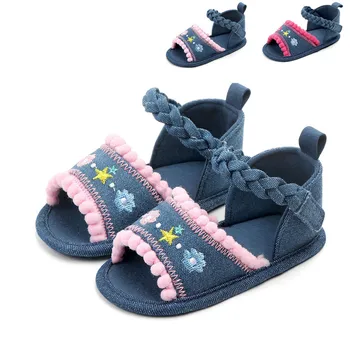

2019 New Summer Baby Shoes Sandals Baby Girl Sandalen No Slip Breathable Soft Sole Toddler Shoes 0-12 Months Sandals For Babies