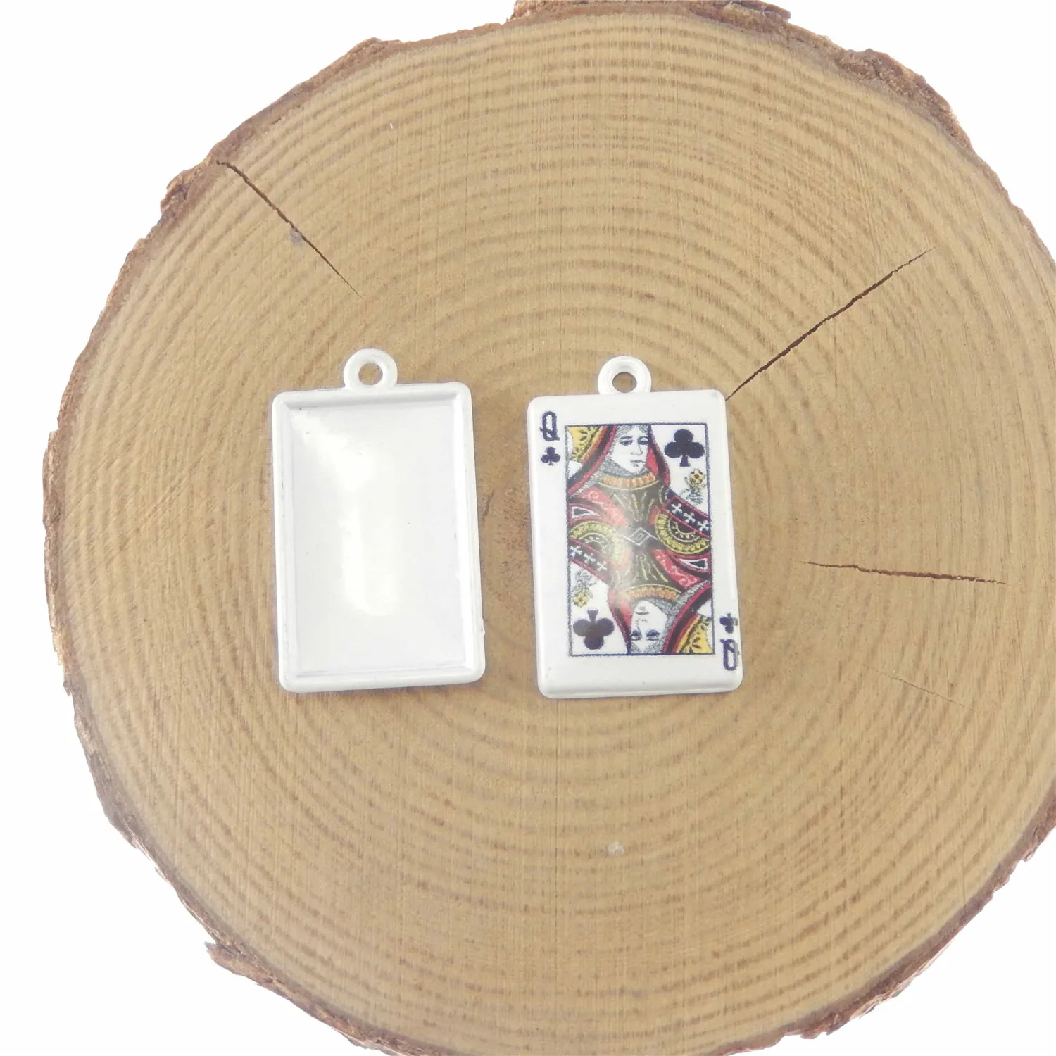 10 шт. подвеска-открытка King queen Poker, покрытая молочно-белым цинковым сплавом, маленький Шарм, DIY уникальные индивидуальные Подвески King queen Poker DIY