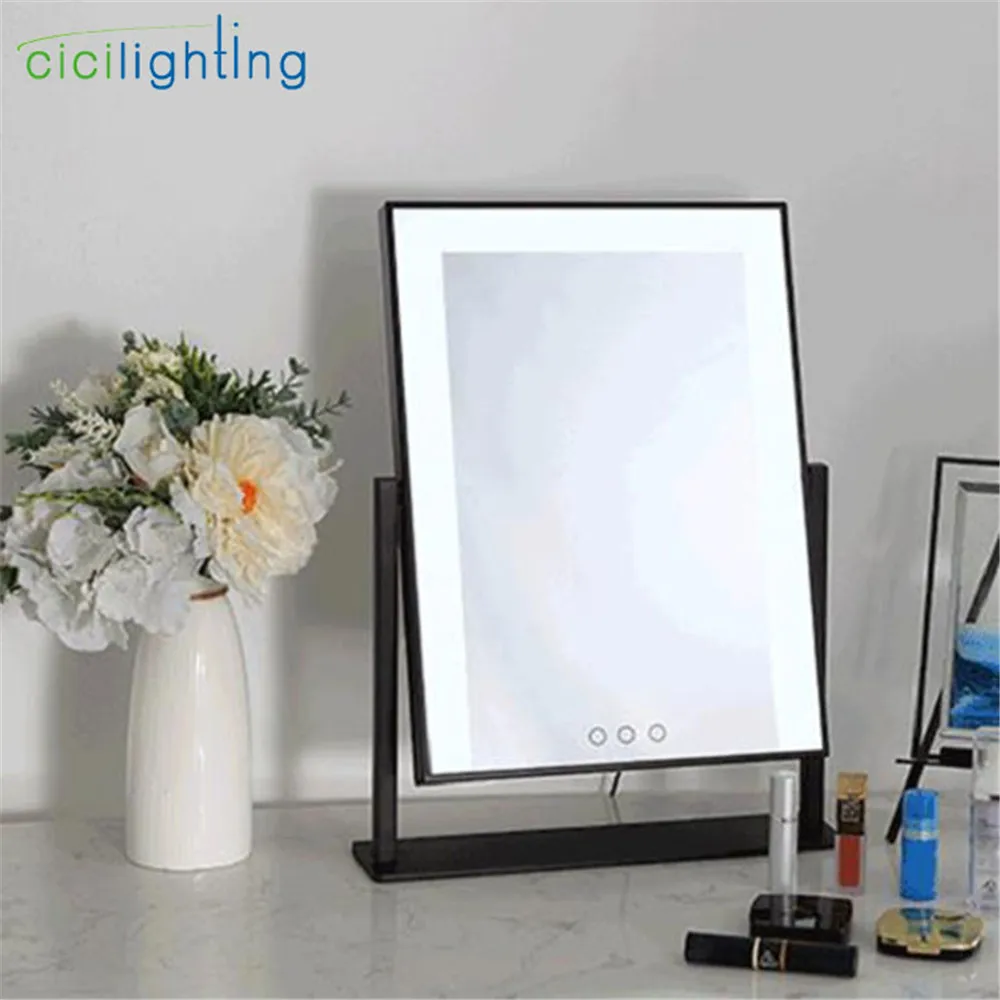  LED Light Brightness Adjustable Makeup Mirror lamp Cosmetic black white rectangle bedroom vanity li
