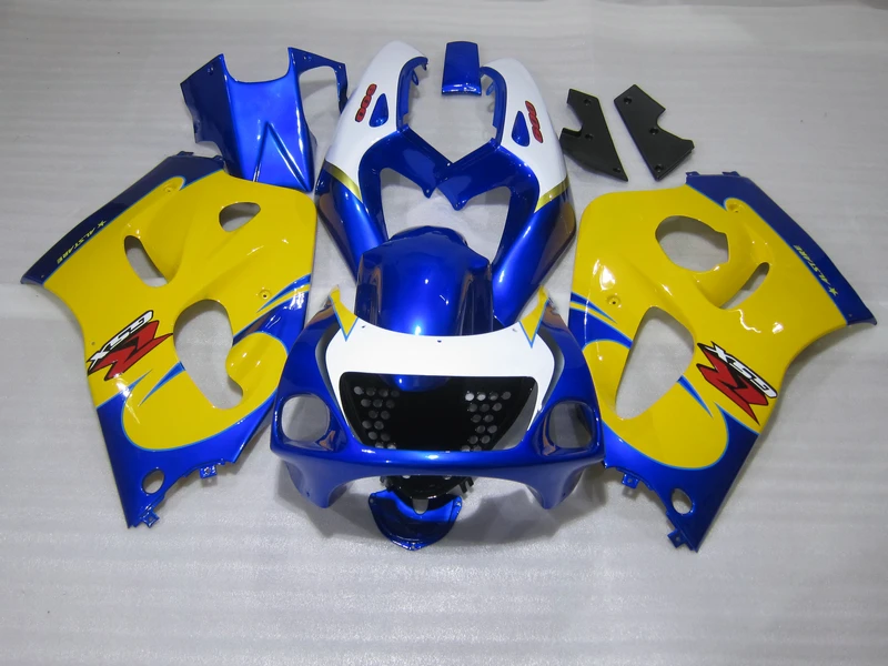 Горячий Мото части обтекателя комплект для SUZUKI srad GSXR600 1996-2000 желтый синий обтекатели GSXR 600 96 97 98 99 00 WK16