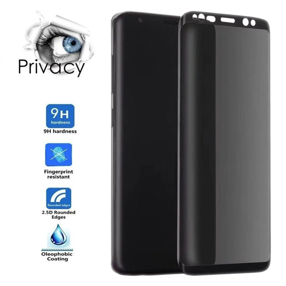 For Samsung Galaxy S9 Privacy Full Screen Protector Anti Spy Tempered