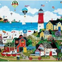 Горячая Распродажа мультяшное парк развлечений напечатаны DIY Цифровая живопись маслом по номерам ручная живопись 40x50 см без рамки