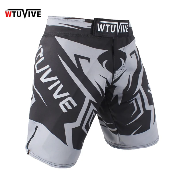 US $9.80 SUOTF Men's gray sharp combat sports breathable fitness boxing shorts Tiger Muay Thai boxing clothi