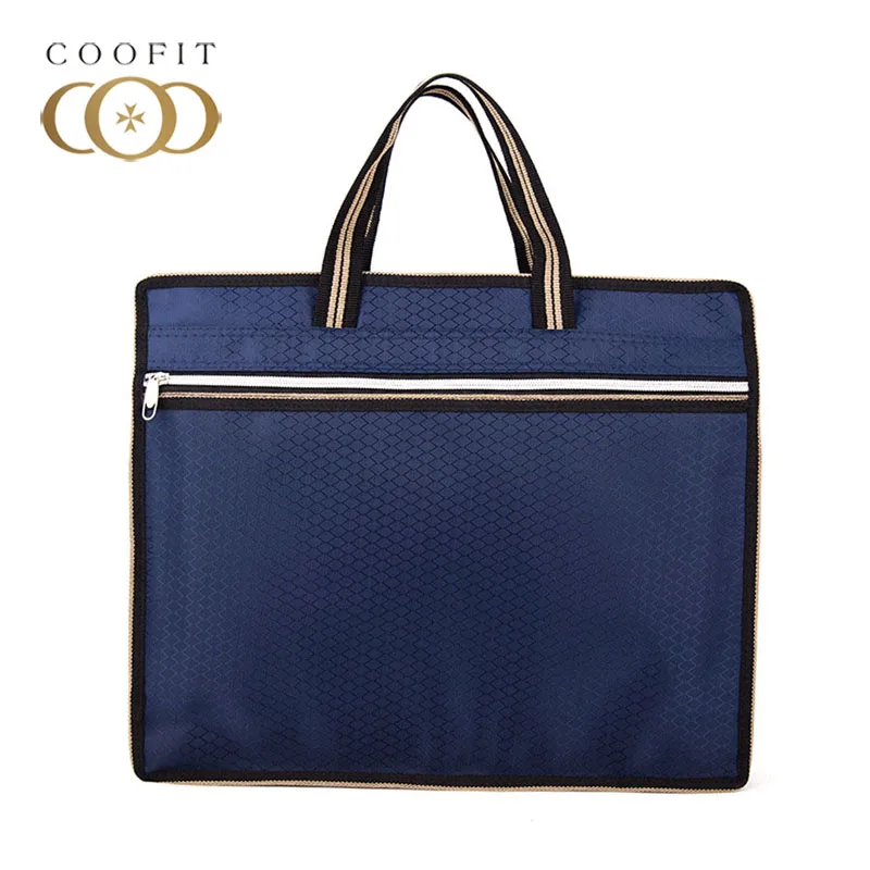 Coofit 2018 Новый Бизнес ноутбука Портфели для Для мужчин темно-синий Компактный тонкий офис Портфели модные Бизнес сумка с ручкой