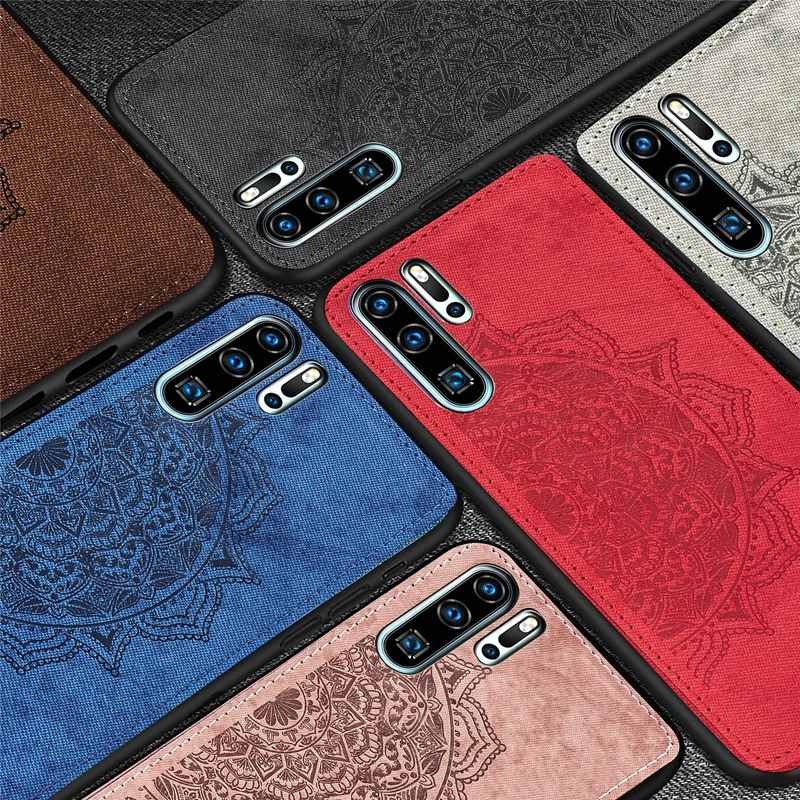 

Case For Huawei P30 Pro Case Fabric Cloth Texture Soft TPU Silicone Back Cover For Huawei P30 Lite P 30 Pro Phone Cases Coque