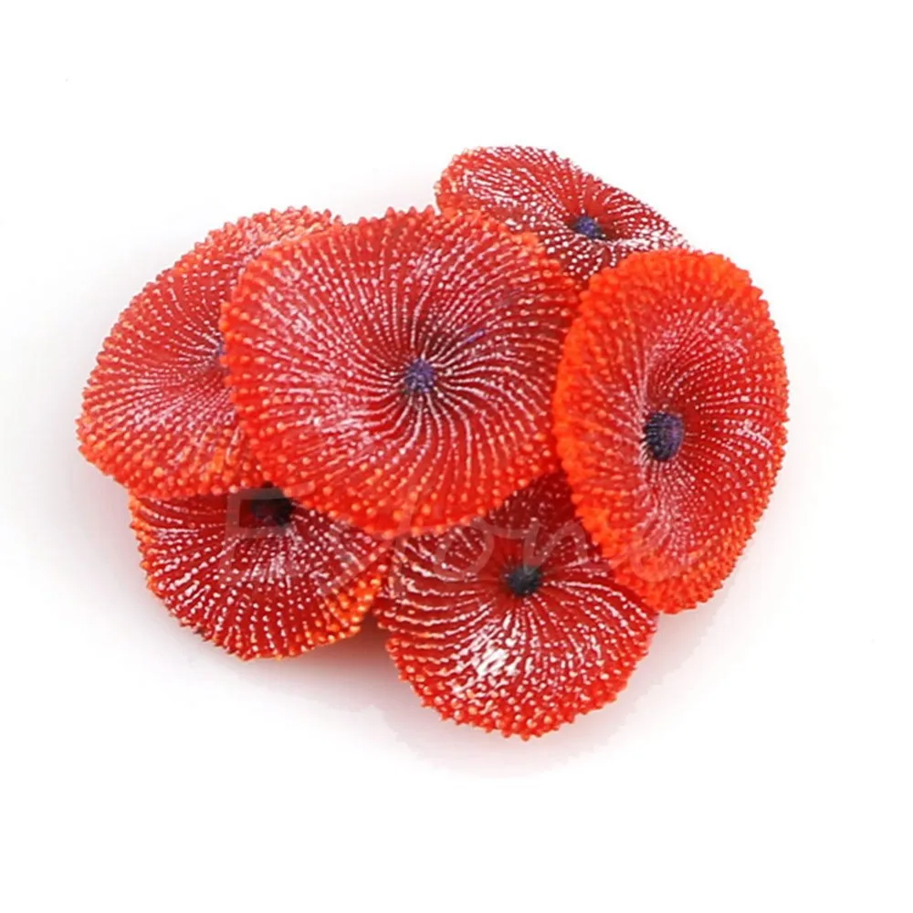 Искусственный Коралл растение поддельные мягкие диск украшение для аквариума аквариум