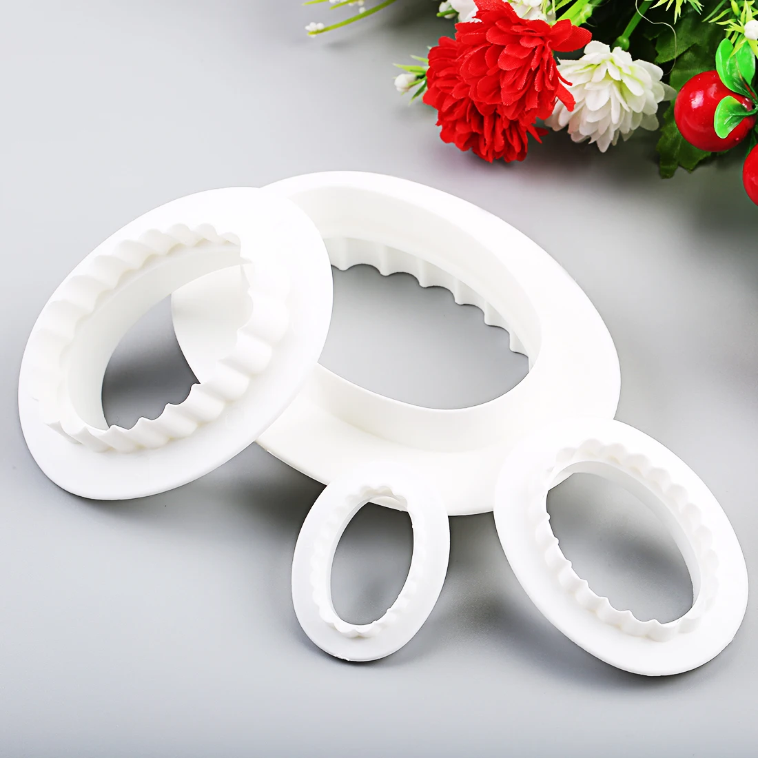 2018 Новинка 4 шт./компл. овальные помадные украшения торта Sugarcraft для выпечки