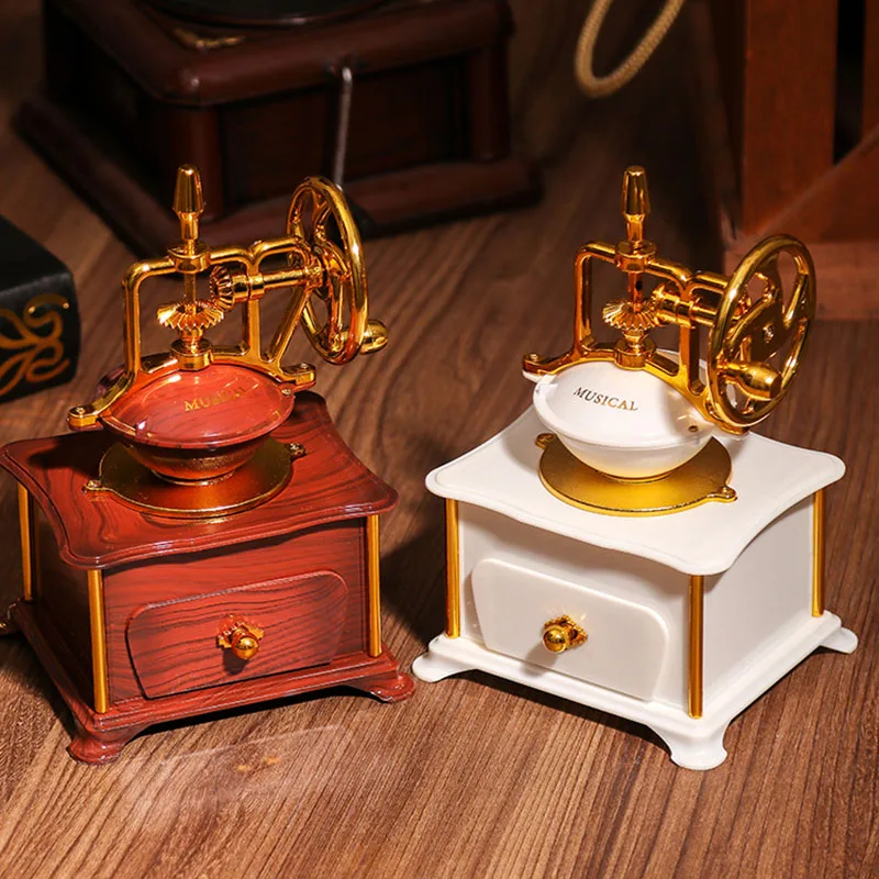 Modern Music Box Decoration Jewelry Box Ornaments Miniature Coffeemaker