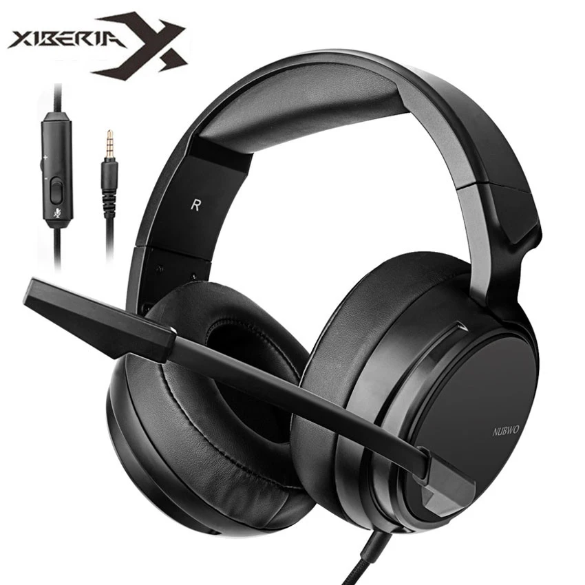 Microfone para o Nintendo Interruptor de Fone de Ouvido Ouvido de Jogos para pc Fone de Ouvido com Microfone Nubwo Xiberia N12 Ps4 Casque Baixo de Jogos para pc Fone de Ouvido com Novo Xbox um Moblie Pubg Jogos