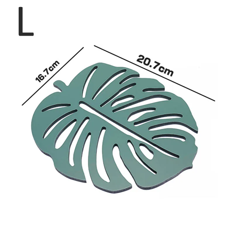 Коврик для стола в форме листа, полый коврик, 1 шт., утолщенный антигорячий подстаканник в скандинавском стиле, водонепроницаемая подставка для чайной чашки
