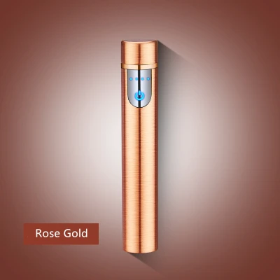 Мини светодиодный умный сенсорный USB Электрический светильник er сенсорный индукционный сигаретный светильник er светильник плазменный светильник er гаджеты для мужчин - Цвет: Rose Gold