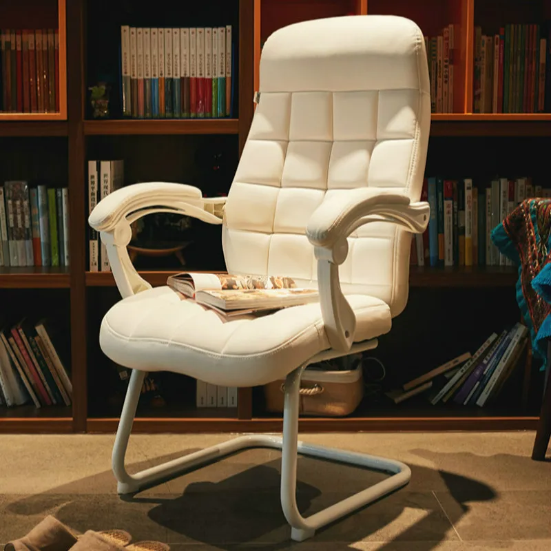 PU Computer Chair Home Fabric Office Chair Bow Foot Gaming Chair Reclining Silla Oficina Cadeira Ga
