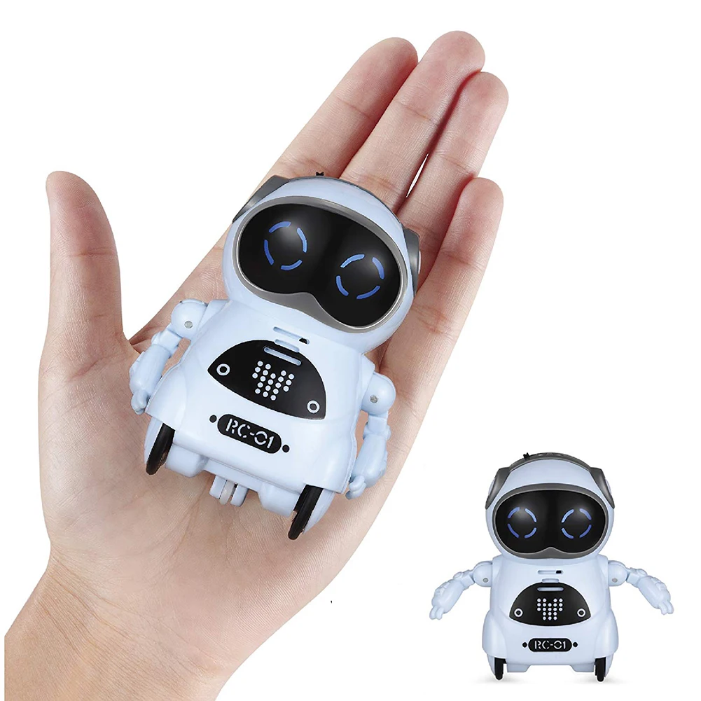 Мини карманный робот Голосовое управление чат запись поет танец Интерактивная детская игрушка