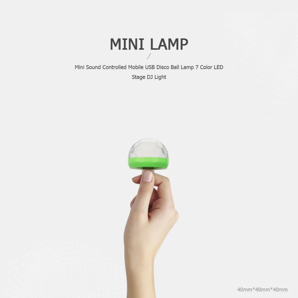 Мини USB Светодиодная лампа для вечеринки музыка магический шар подсветка