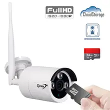 Zjuxin 2.0MP Wifi IP камера облачная Onvif AI 1080P HD беспроводная наружная Водонепроницаемая инфракрасная камера ночного видения с TF