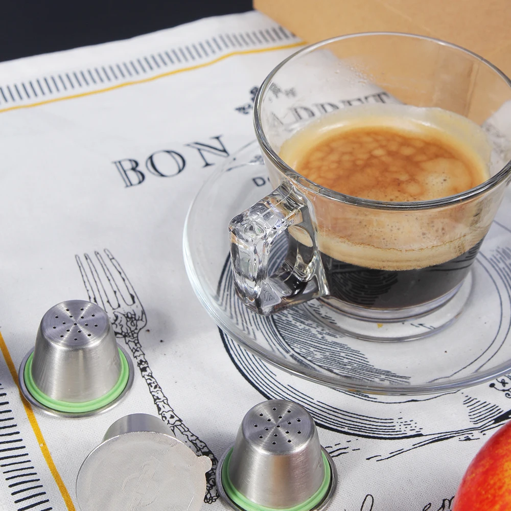 Многоразовые капсулы для кофе 1 капсула + 60 уплотнений|nespresso capsule|reusable coffeenespresso